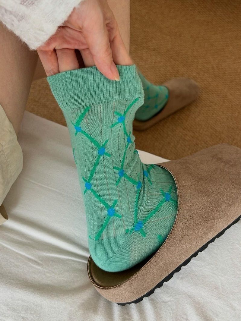 Ribbed Pastel Slouch Socks
