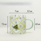 Patterned Clear Handled Mug