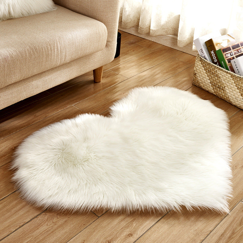 Plush Heart Shaped Floor Mat