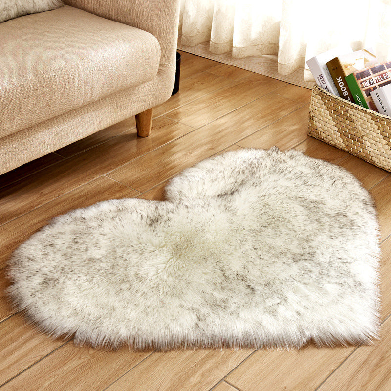 Plush Heart Shaped Floor Mat