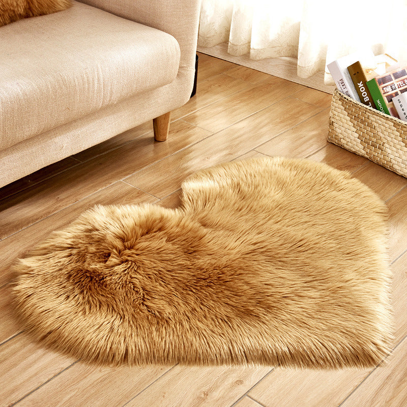 Plush Heart Shaped Floor Mat