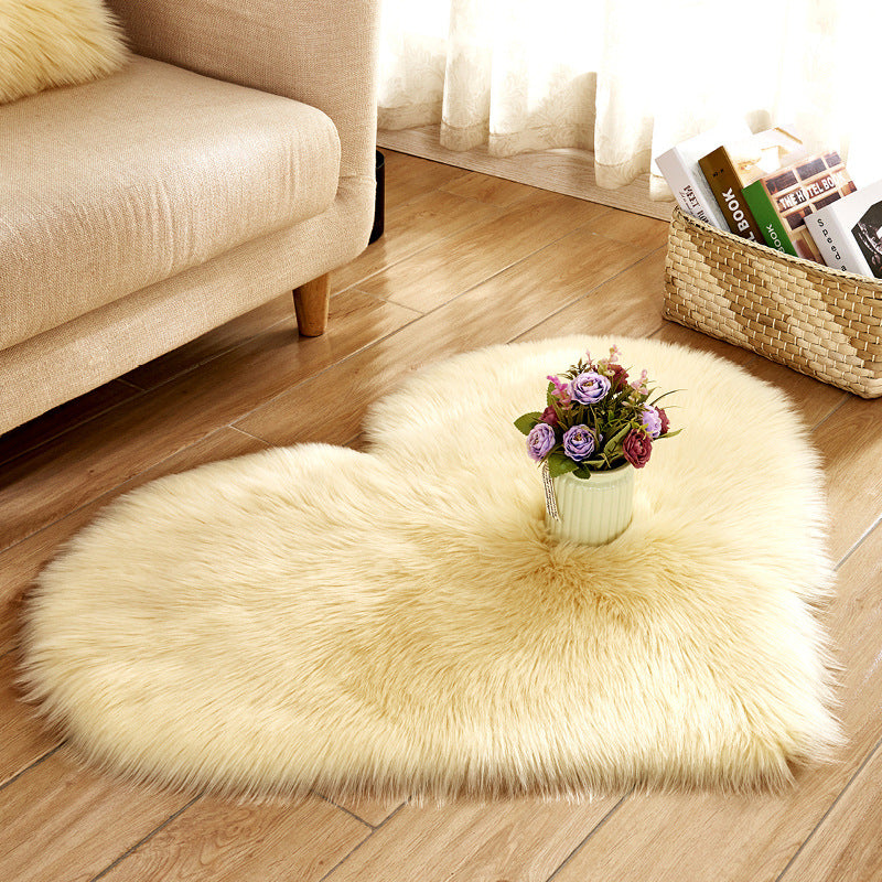Plush Heart Shaped Floor Mat