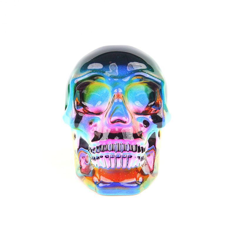 Iridescent Skull Ornament