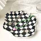 Wavy Edge Checkerboard Plate