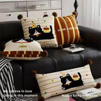 Retro cat throw pillow cushion cover
