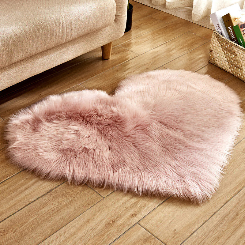 Plush Heart Shaped Floor Mat