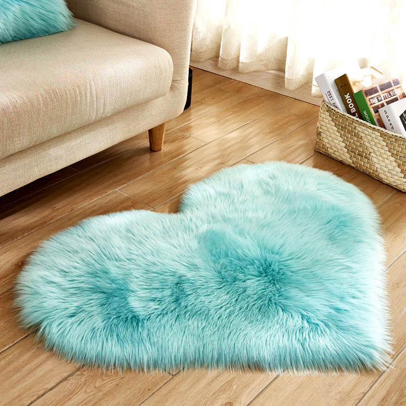 Plush Heart Shaped Floor Mat
