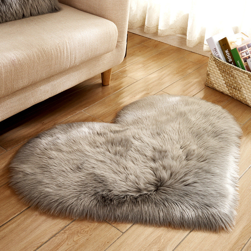 Plush Heart Shaped Floor Mat