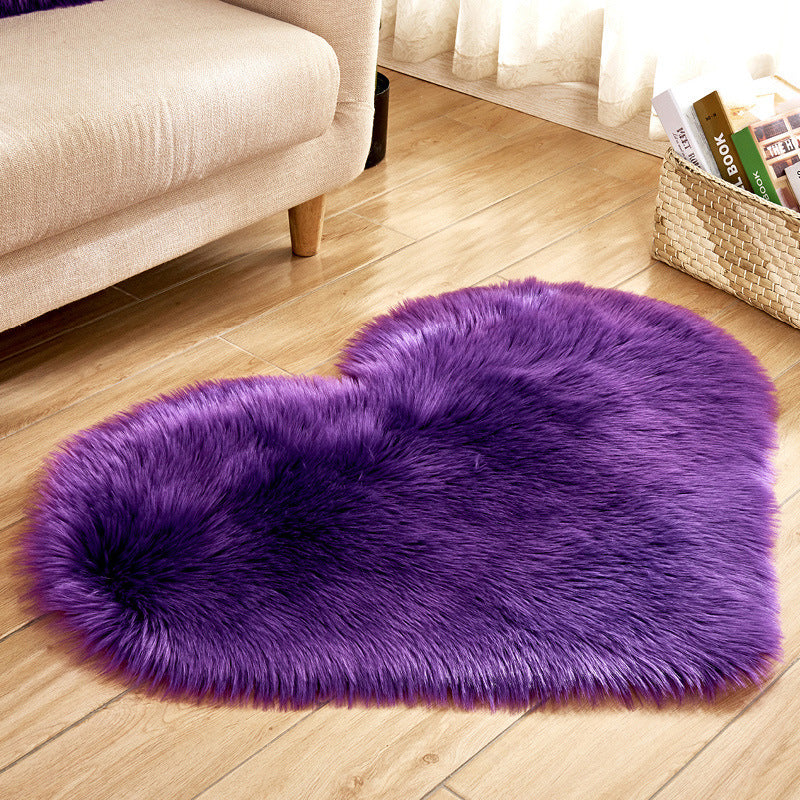 Plush Heart Shaped Floor Mat