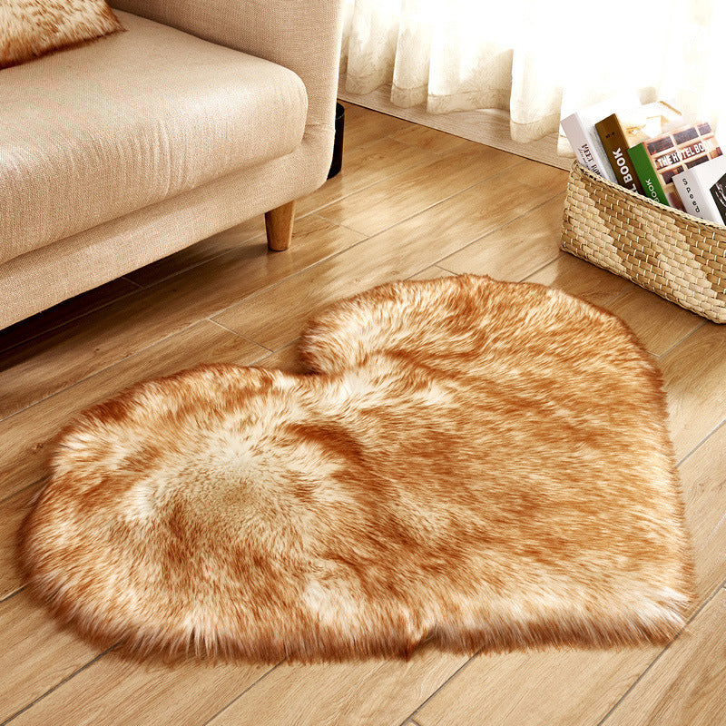 Plush Heart Shaped Floor Mat