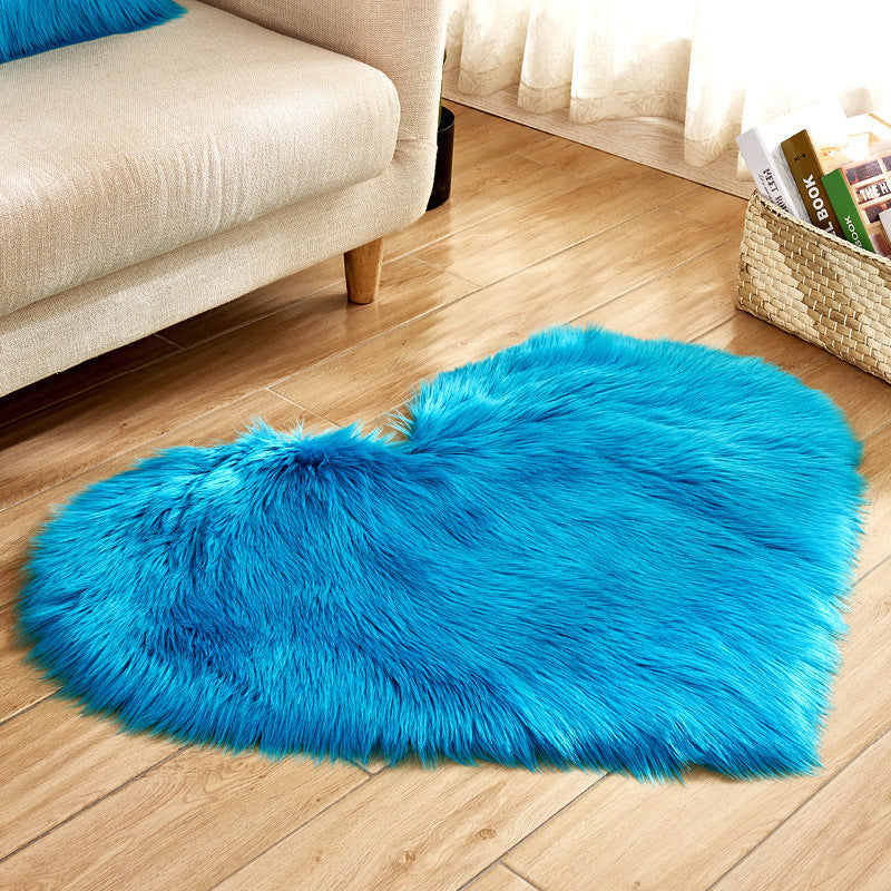 Plush Heart Shaped Floor Mat