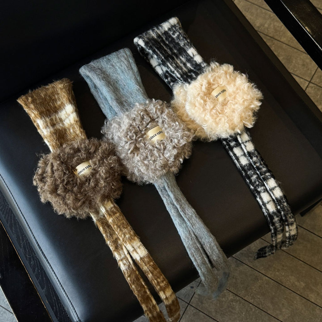 Curly Tie Strap Earmuffs