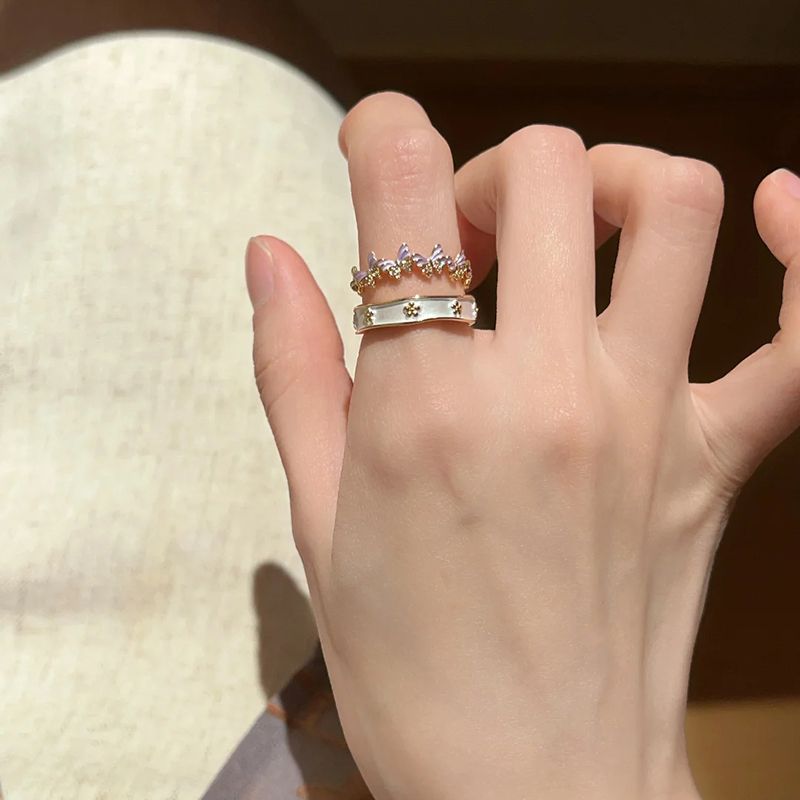 Floral Butterfly Statement Ring