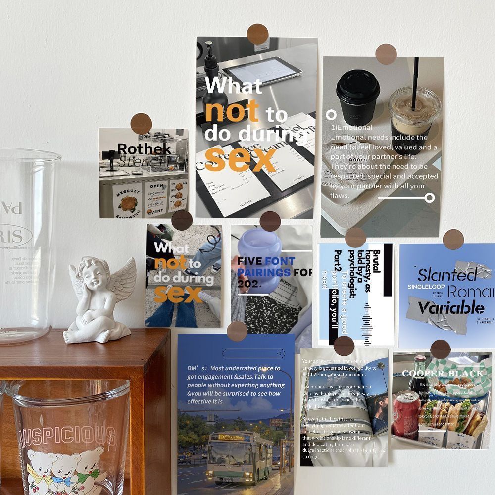 Korean Aesthetic Wall Art Cards