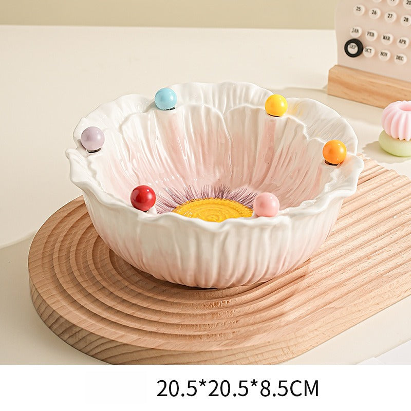 Ceramic Fruit Bowl Fork Set - Modomu
