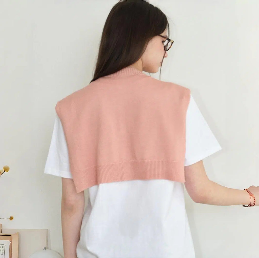 Knitted Shawl Style Vest