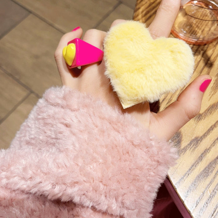 Adjustable Heart Plush Ring - Modomu