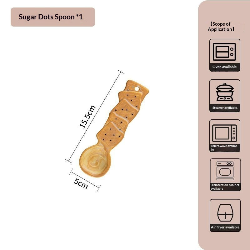 Bakery Shaped Ceramic Dessert Spoon