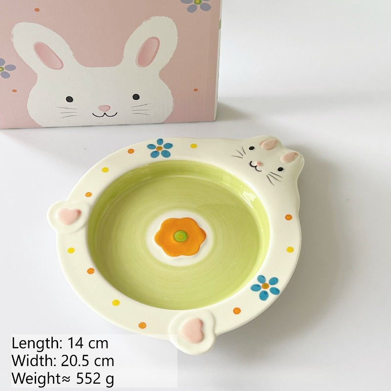 Cute Rabbit Ceramic Rice Bowl - Modomu