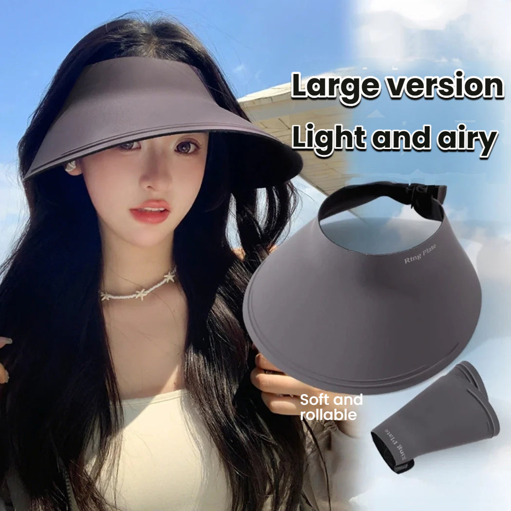 Empty Top Sun Hat Black