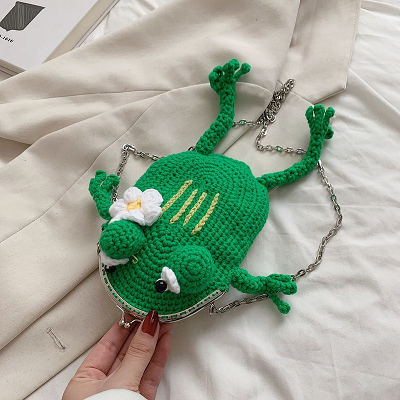 Crochet Frog Chain Bag