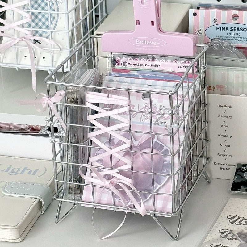 Bow Iron Desktop Storage Basket