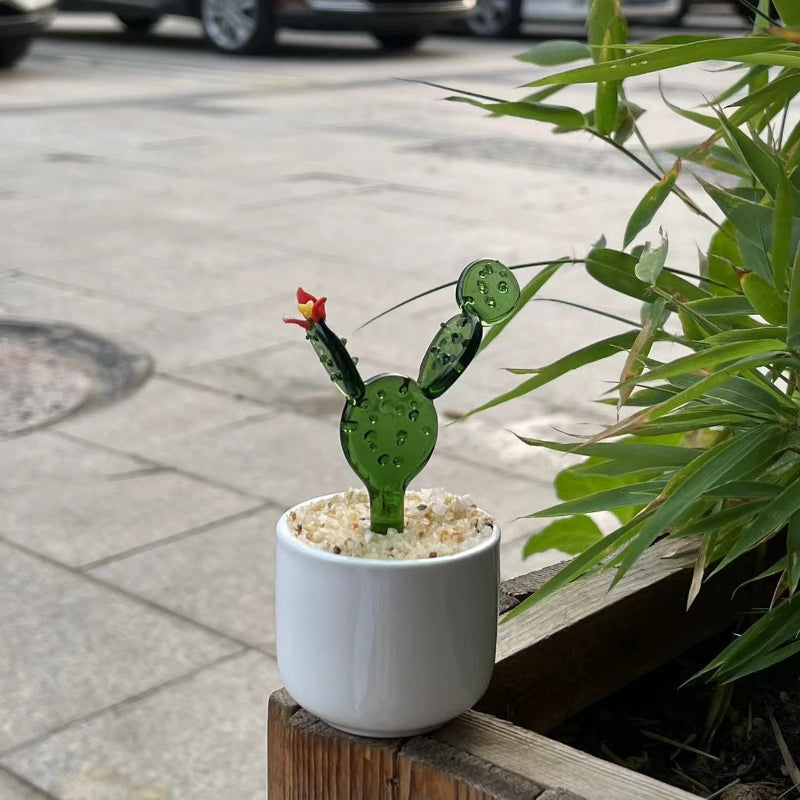 Glass Succulent Cactus Ornament - Modomu