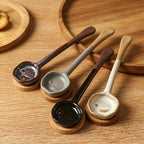 Retro Ceramic Dessert Spoon