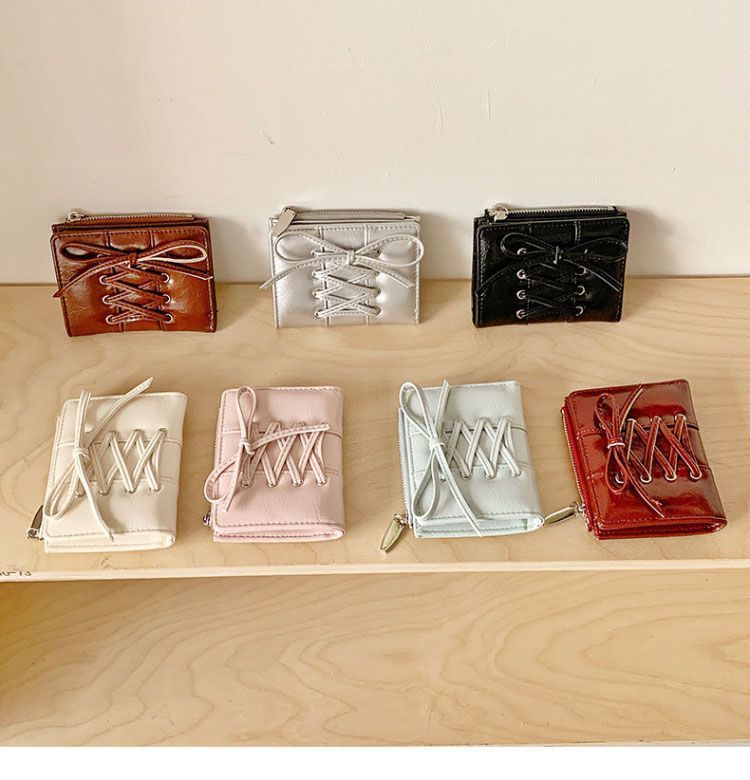 Compact Bow Strap Wallet