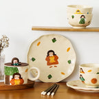 Retro Girl Ceramic Tableware Set - Modomu