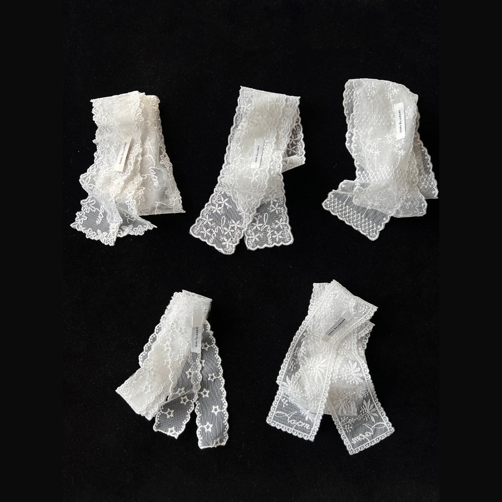 French Lace Narrow Scarf Wrap