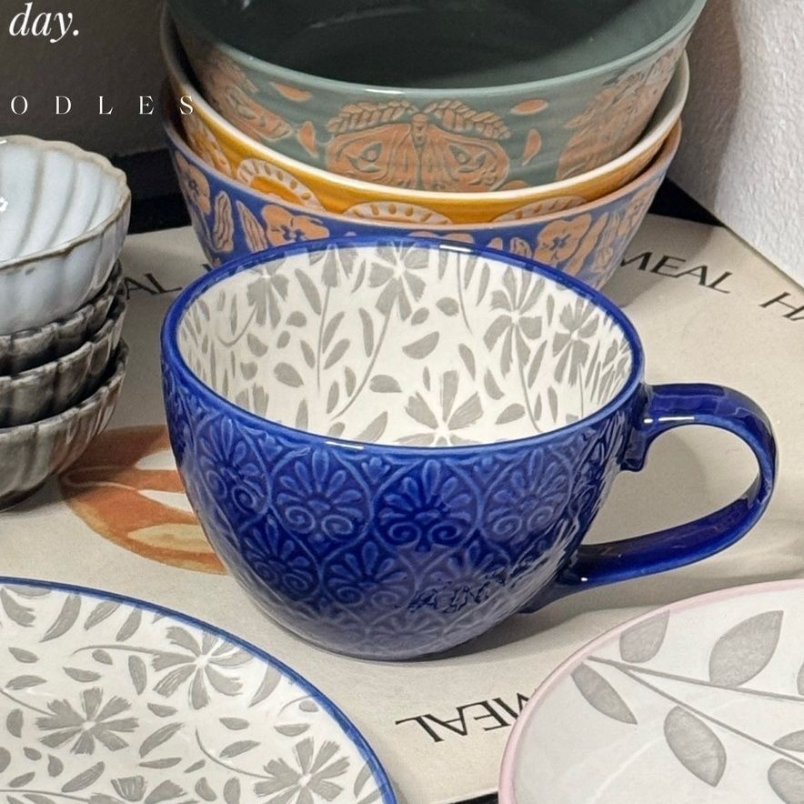 Relief Ceramic Breakfast Coffee Mug