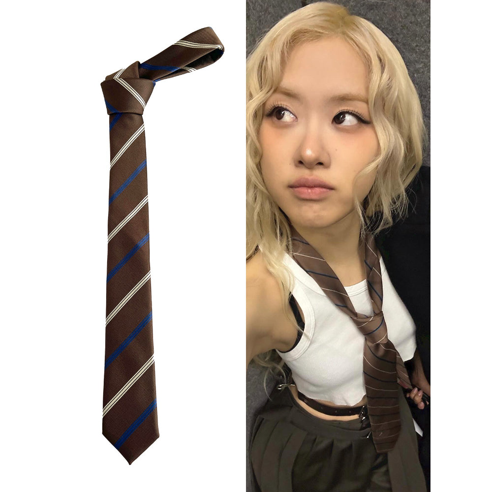 Striped College Zipper Tie - Modomu