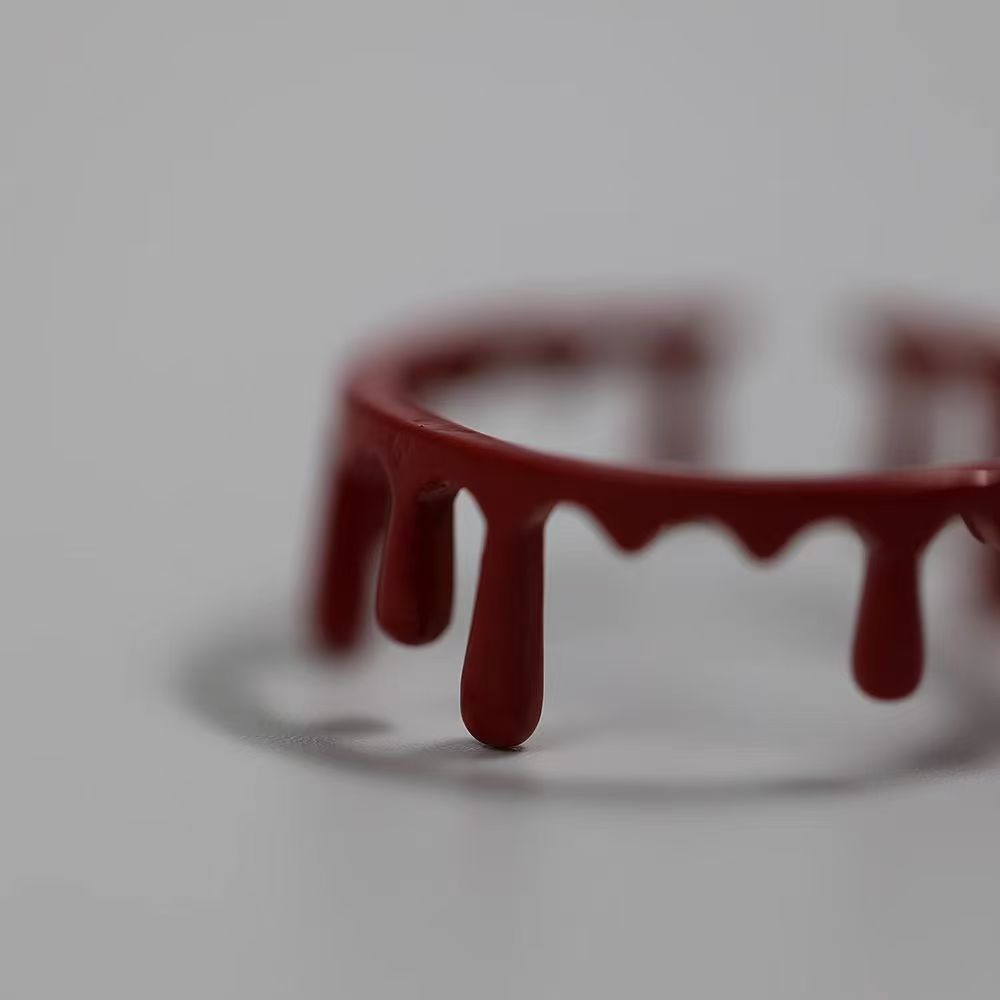 Dripping Blood Open Ring