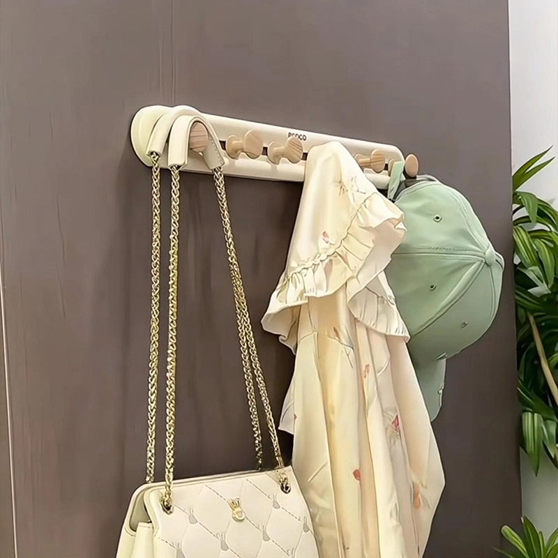 Wall Hook Rack with Storage