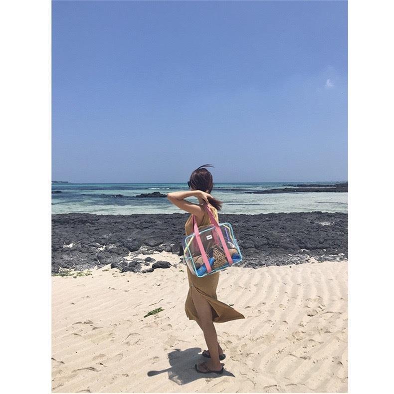 Clear Jelly Beach Tote