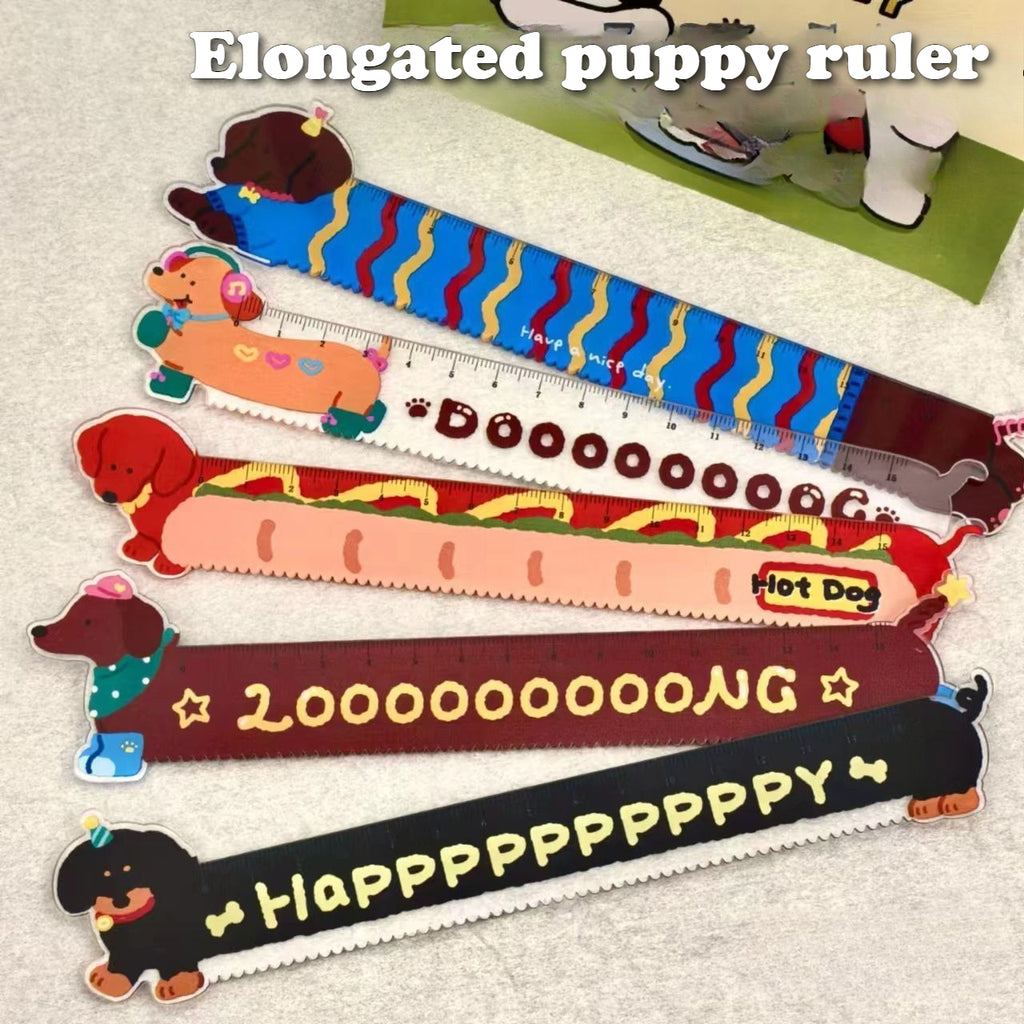 Cartoon Dog Acrylic Ruler Set - Modomu