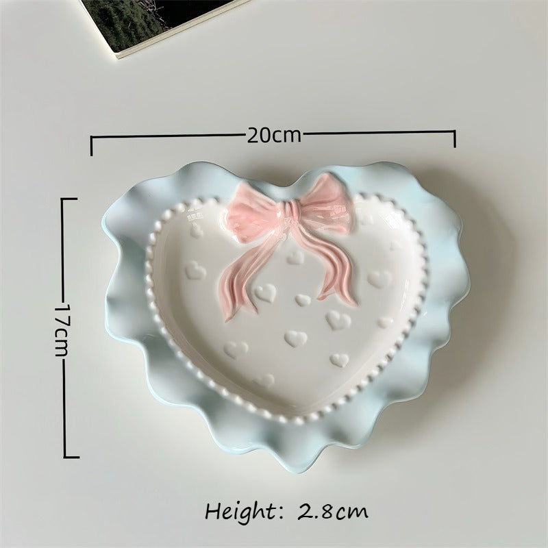 Heart Shaped Ceramic Dessert Plate - Modomu