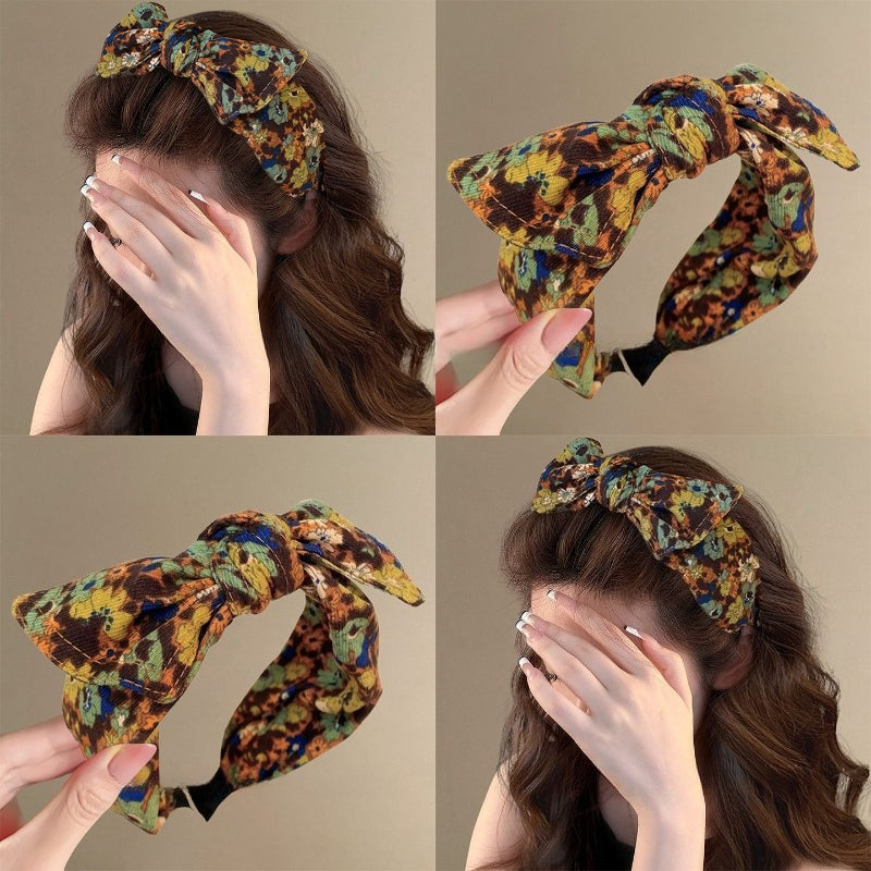 Floral Bow Headband