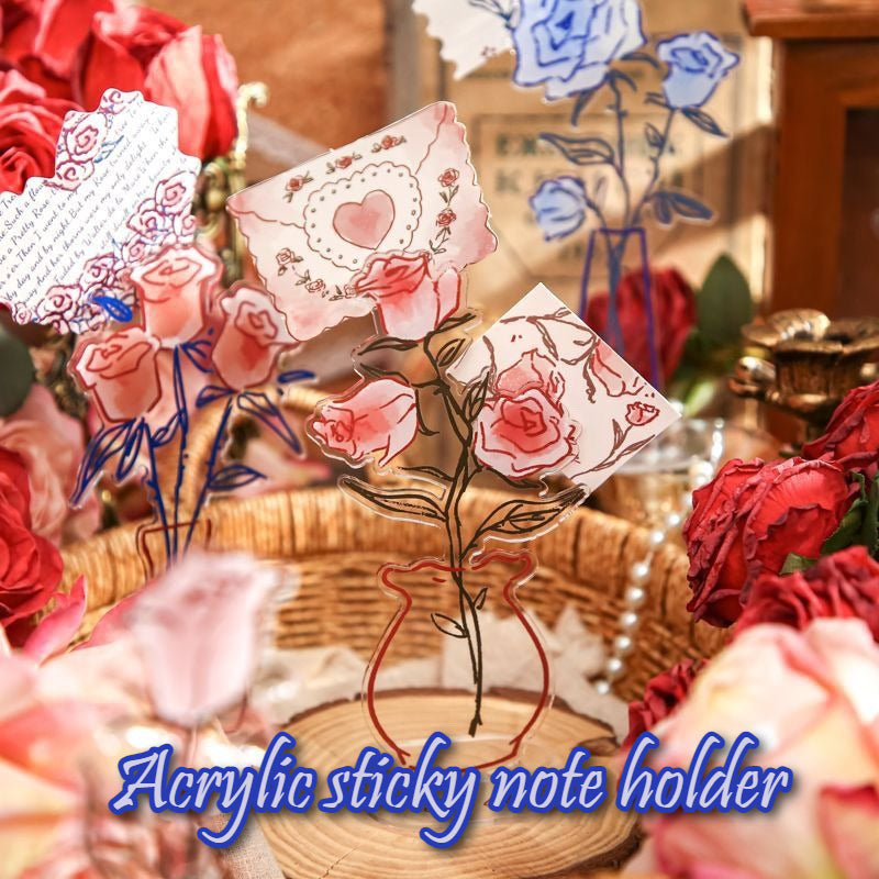 Galaxy Rose Acrylic Note Clips