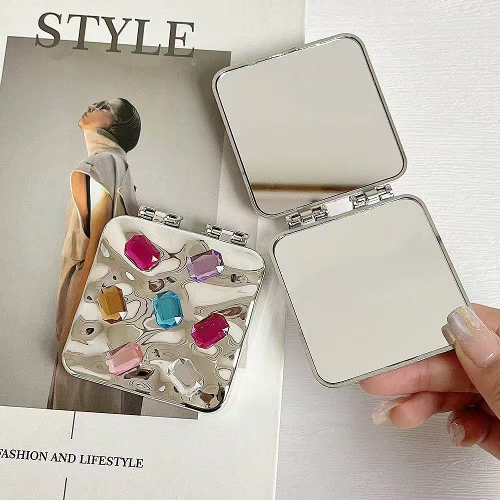 Ripple Square Folding Pocket Mirror