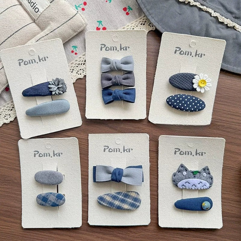 Flower Bow Side Bangs Clip - Modomu