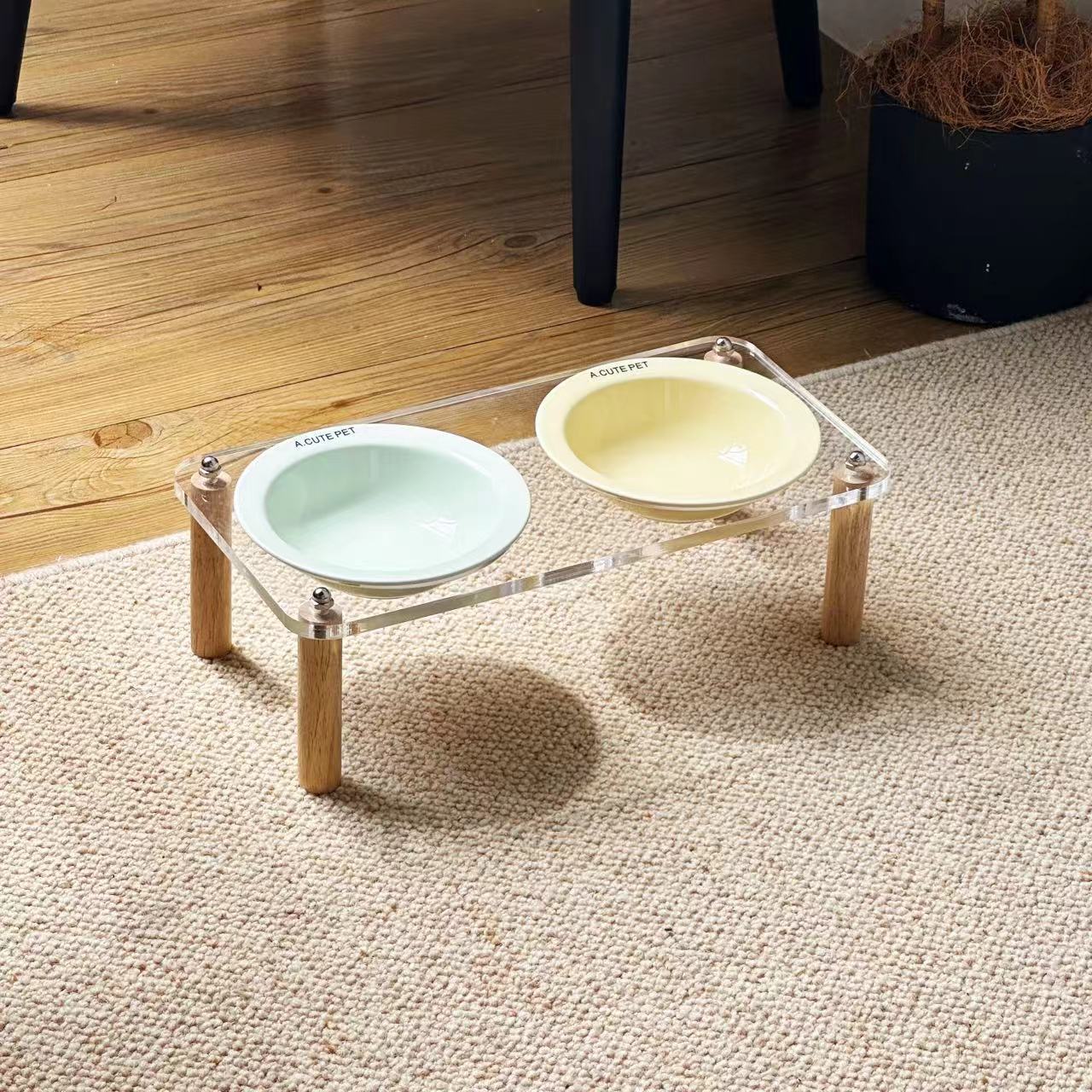 Elevated Ceramic Pet Feeding Bowl