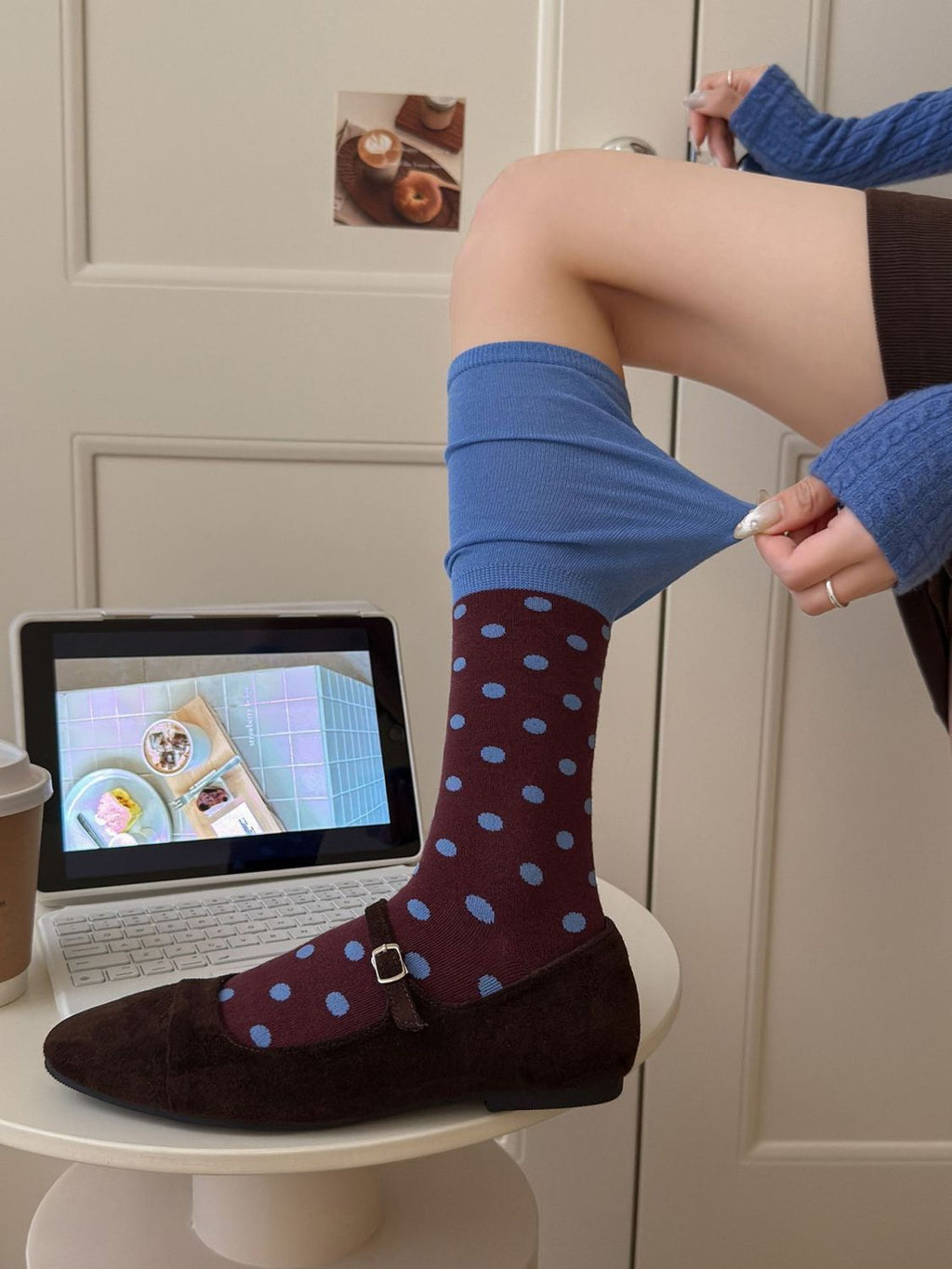 Polka Dot Slouch Socks
