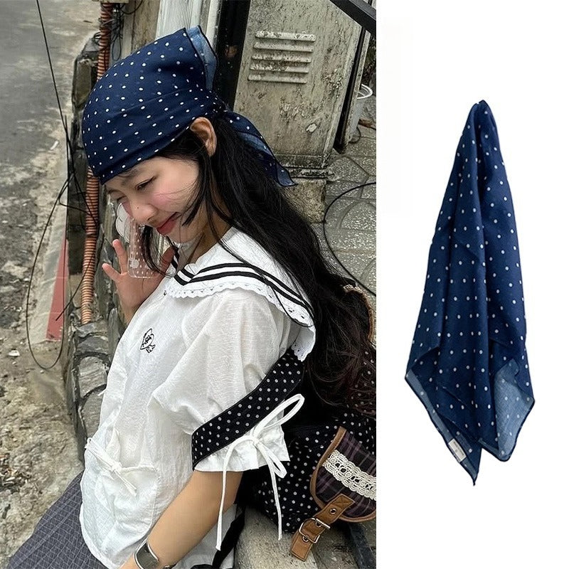Retro Headscarf with Polka Dots - Modomu