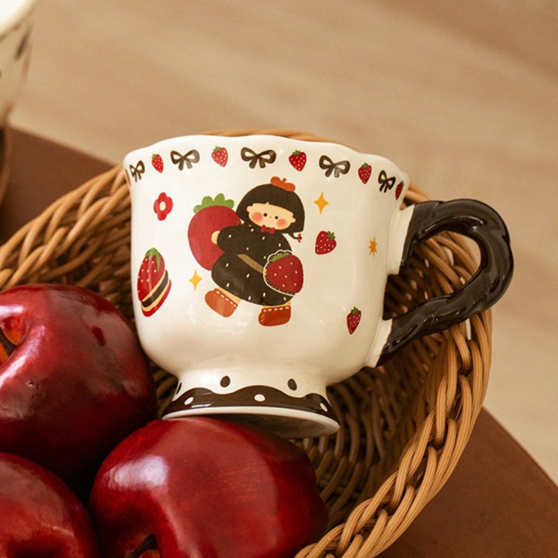 Strawberry Girl Ceramic Coffee Mug