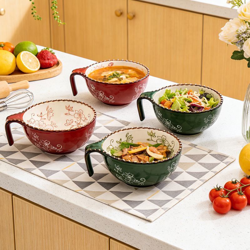 Oval Handled Salad Bowl