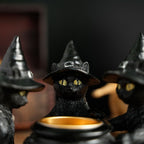Witch Cat Cauldron Holder