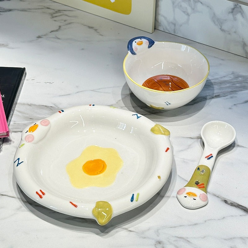 Cute Duck Ceramic Plate - Modomu