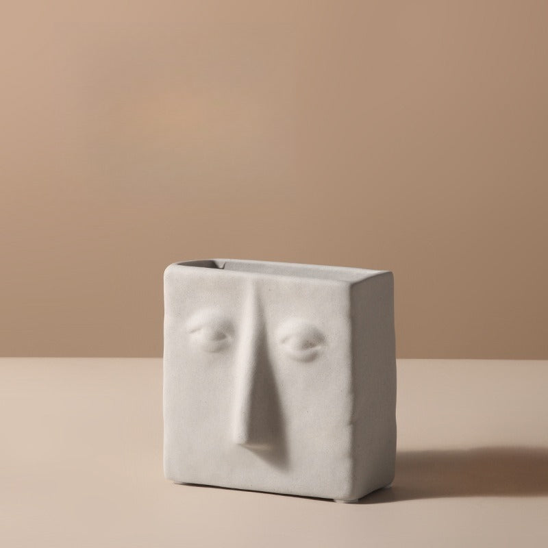 Abstract Face Ceramic Vase - Modomu